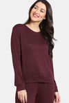 Zivame Light Jaspe Knit Poly Sweatshirt - Windsor Wine — thumbnail 2